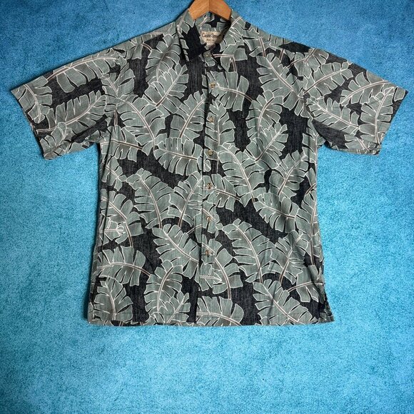 Vintage Cooke Street Shirt Mens Size L Floral Reverse Print Hawaiian Beach - Picture 1 of 16